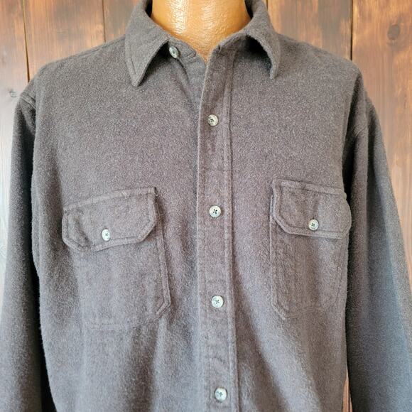 C.E. Schmidt Workwear Men’s XL Brown Heavy Cotton Button Down Shirt 100% Cotton - Picture 3 of 8